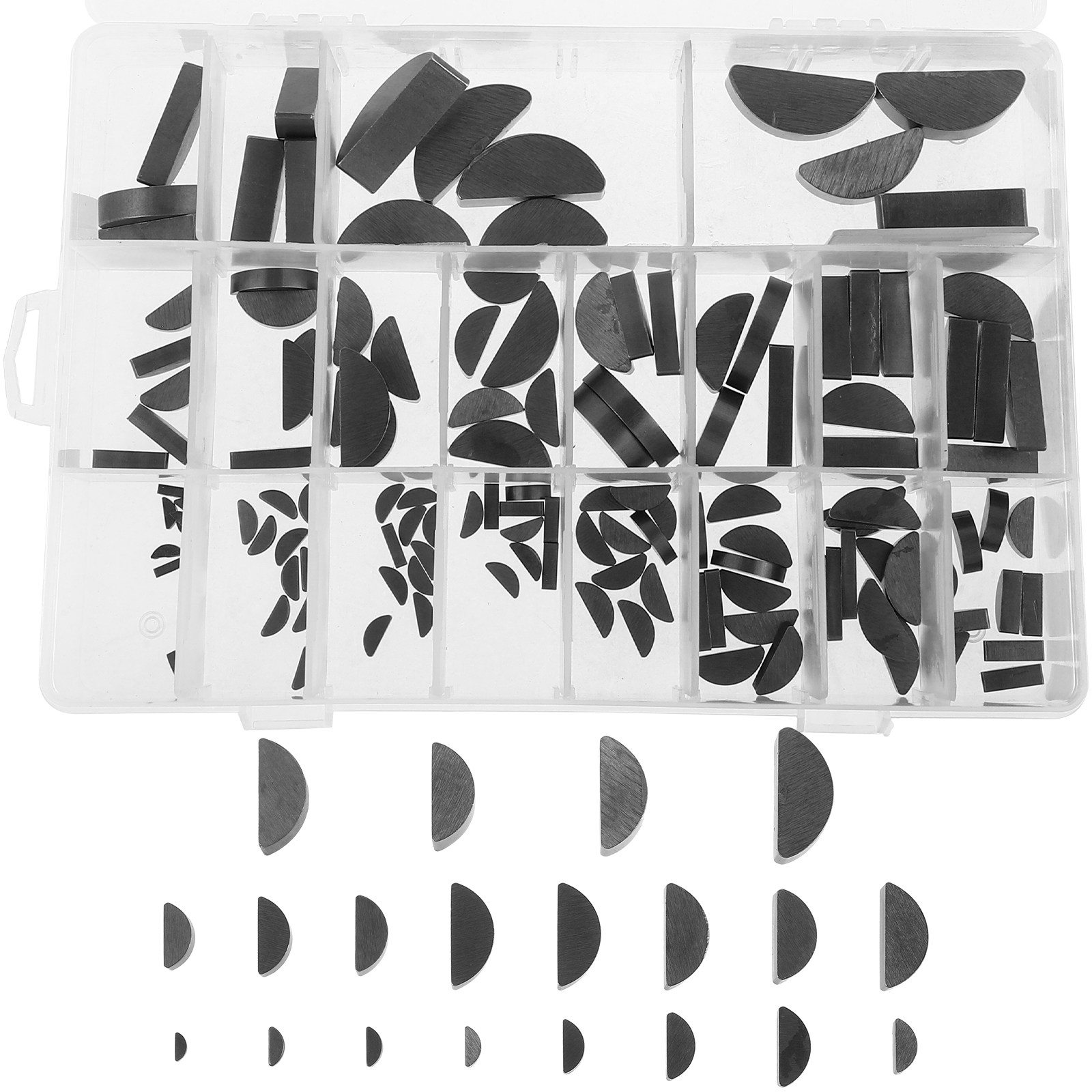 Woodworking Shop - Woodruff Key Assortment Kit Carbon Steel