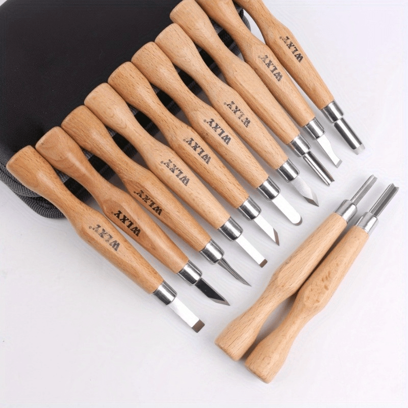 Wood Chisel Set - Set Of 12 Professional Wooden Carving