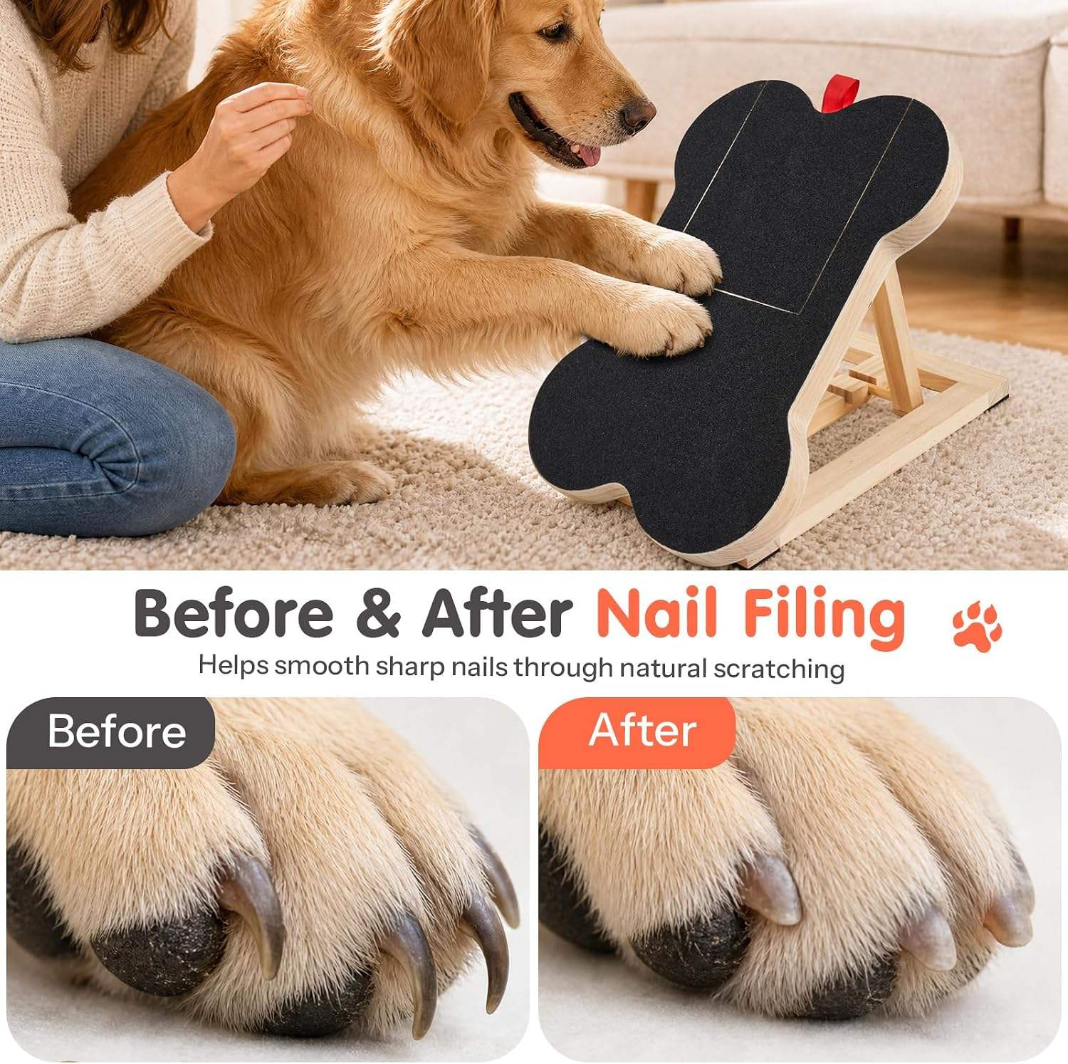 Wooden Dog Nail Scratch Board  - Woodworking Files recension och pris