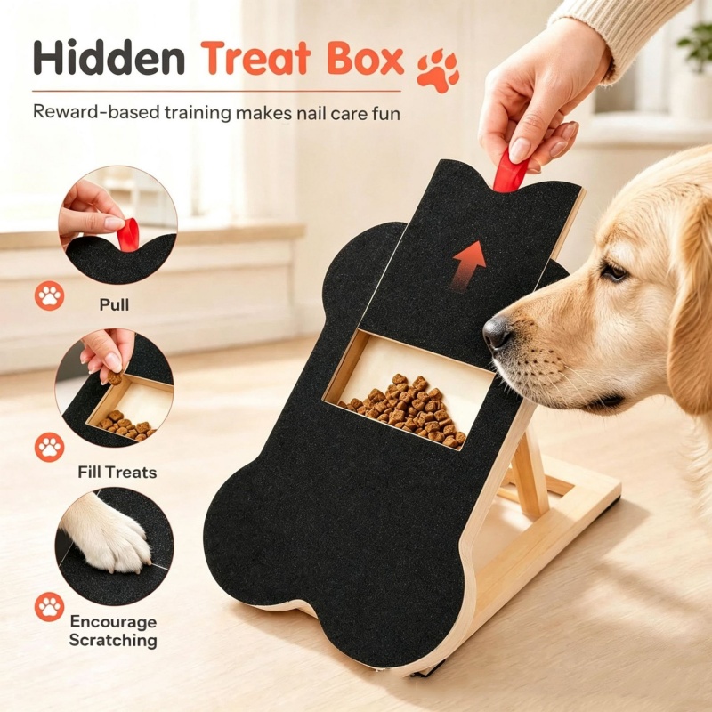 Wooden Dog Nail Scratch Board  - Woodworking Files recension och pris