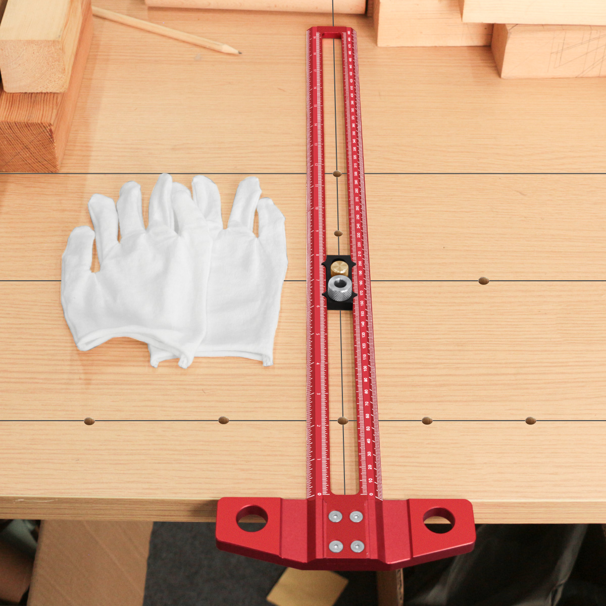 500mm Aluminum T-Square Layout - Woodworking Gloves recension och pris