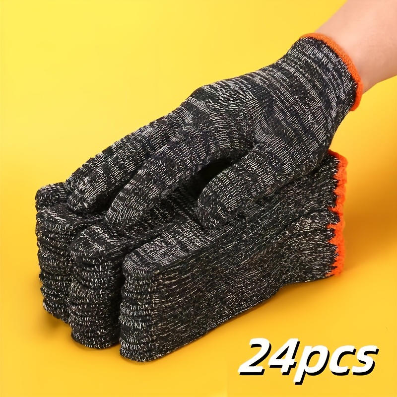 12/24pair Work Gloves Wear Res - Woodworking Gloves recension och pris
