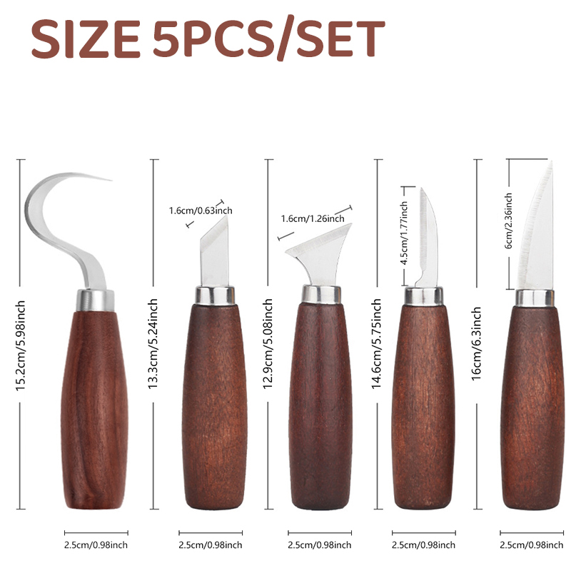 5pcs tools for wood carving Ch - Wood Chisel Set recension och pris