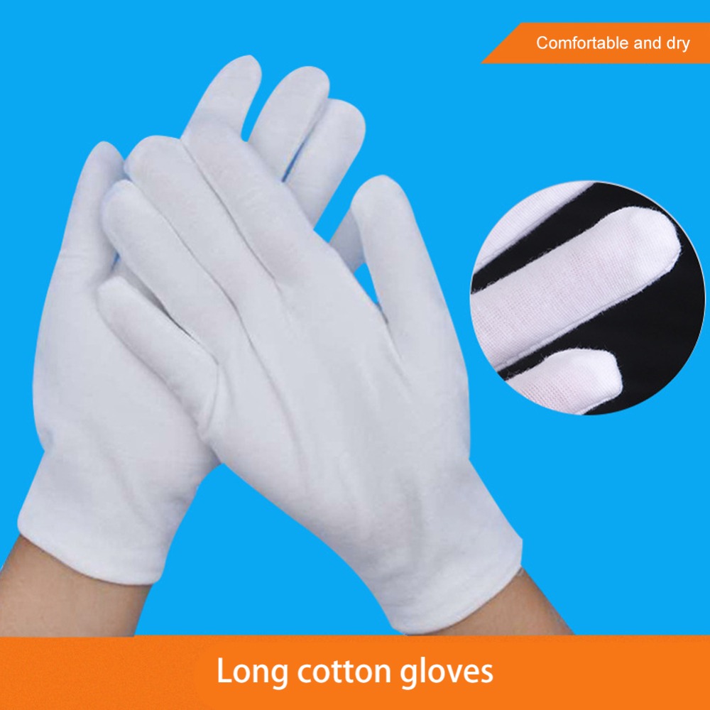 24pcs White Color Cotton Work  - Woodworking Gloves recension och pris