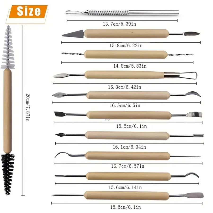 1SET Pottery Clay Sculpting Mo - Wood Chisel Set recension och pris
