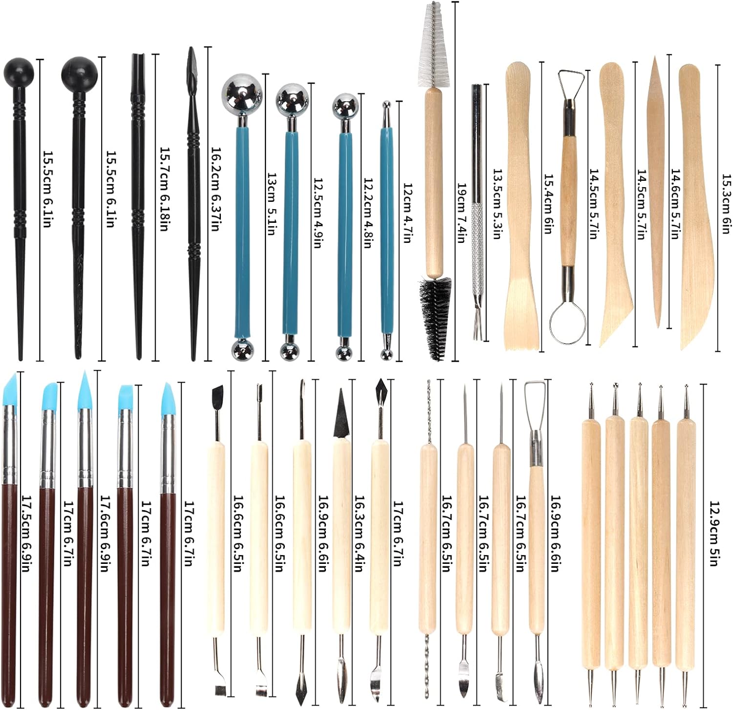 Pottery Clay Sculpting Tools K - Wood Chisel Set recension och pris