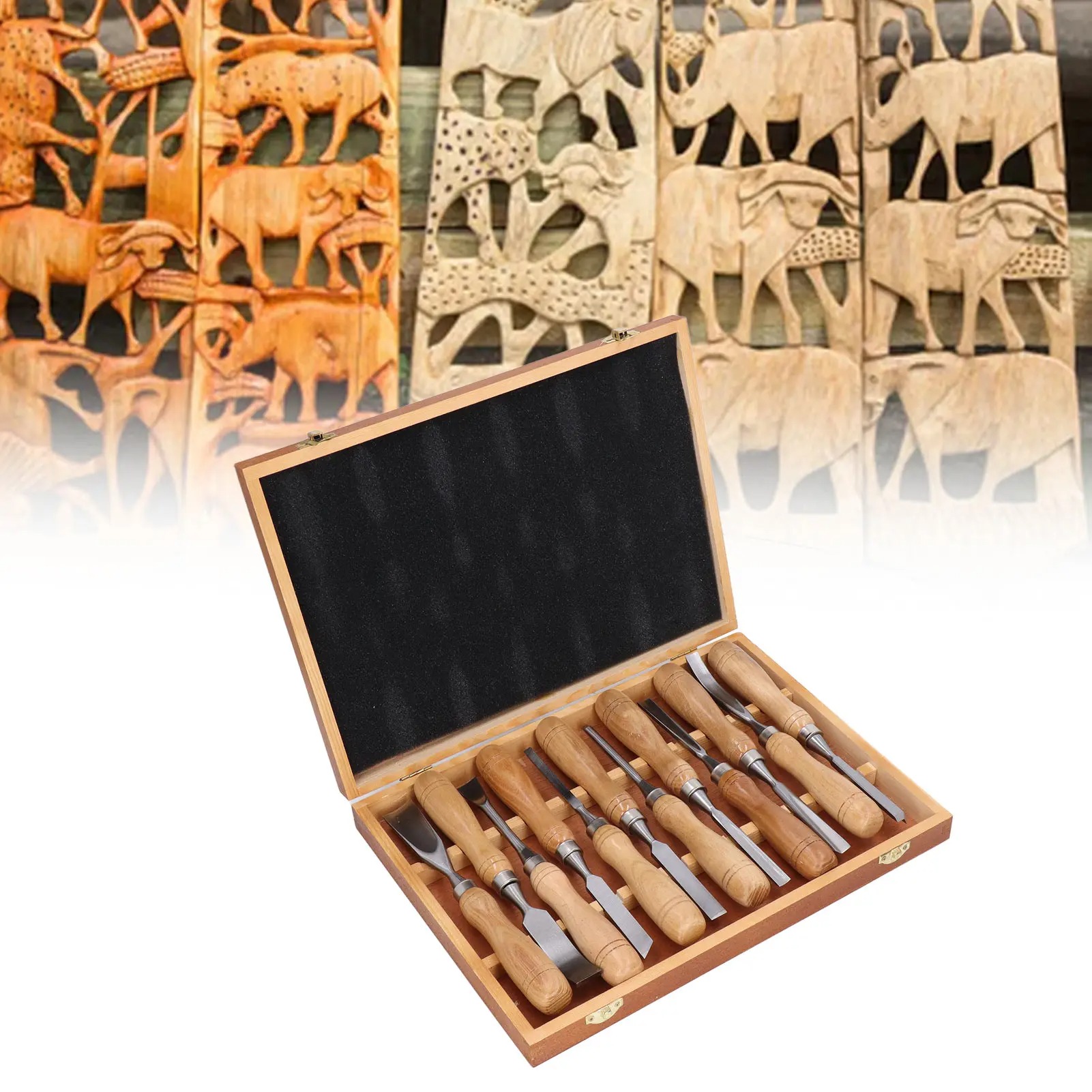 12Pcs/Set Wood Carving Tools,C - Wood Chisel Set recension och pris