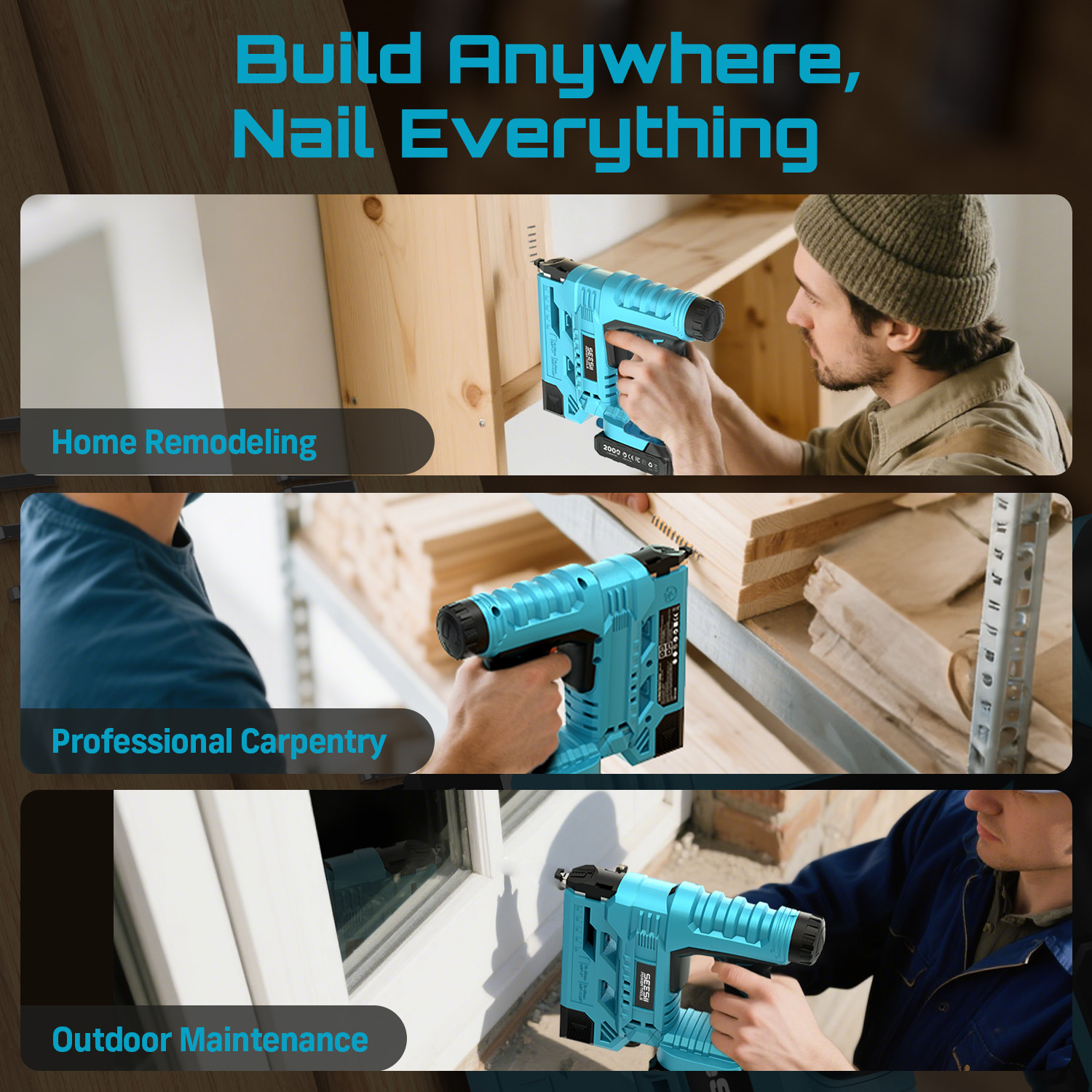 SEESII Electric Nail Gun Cordl - Woodworking Nails recension och pris