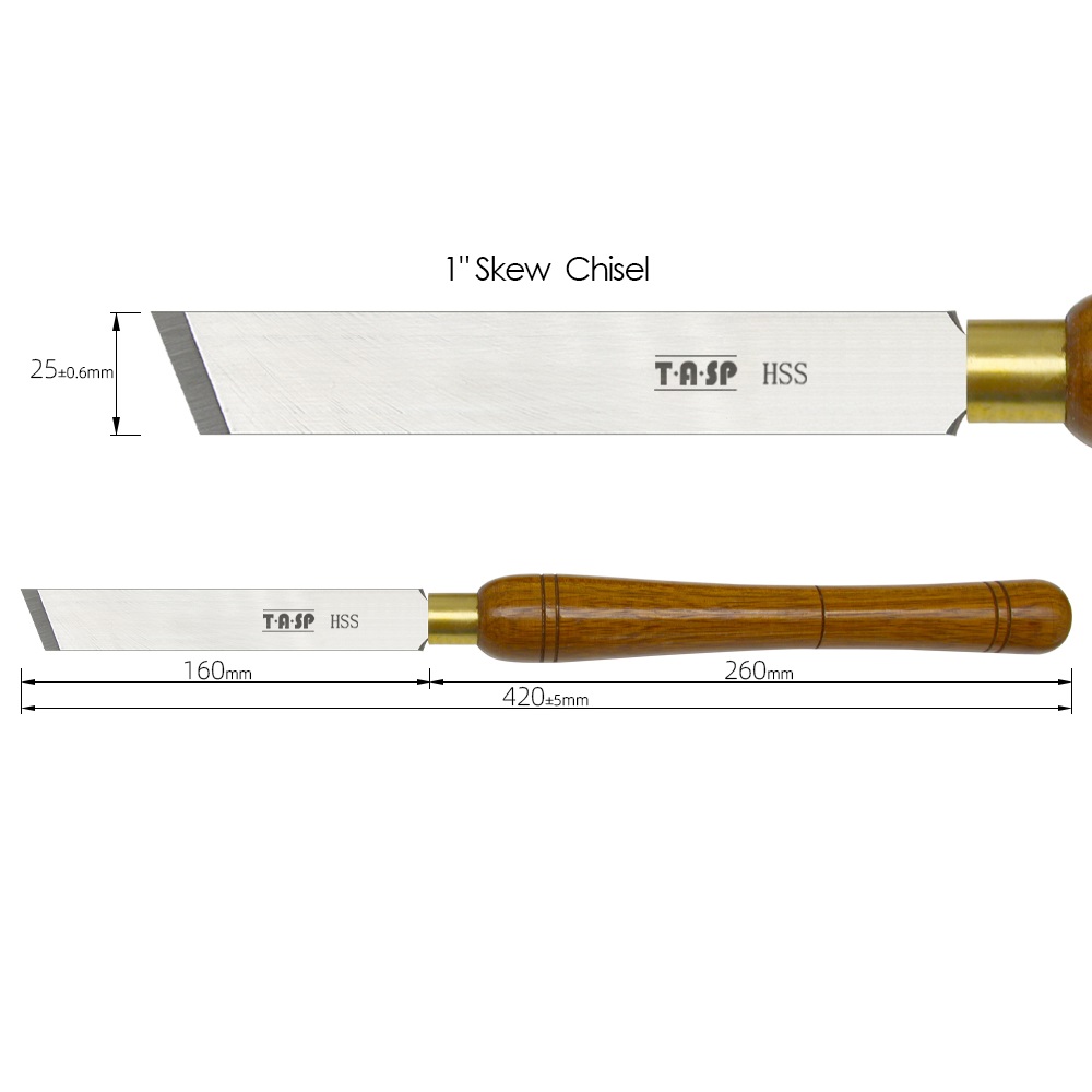 TASP HSS Wood Lathe Skew Chise - Skew Chisel Wood recension och pris