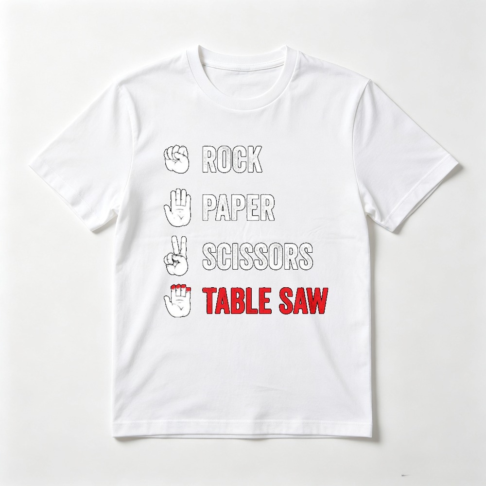 Rock Paper Scissors Table Saw  - Woodworking Jokes recension och pris