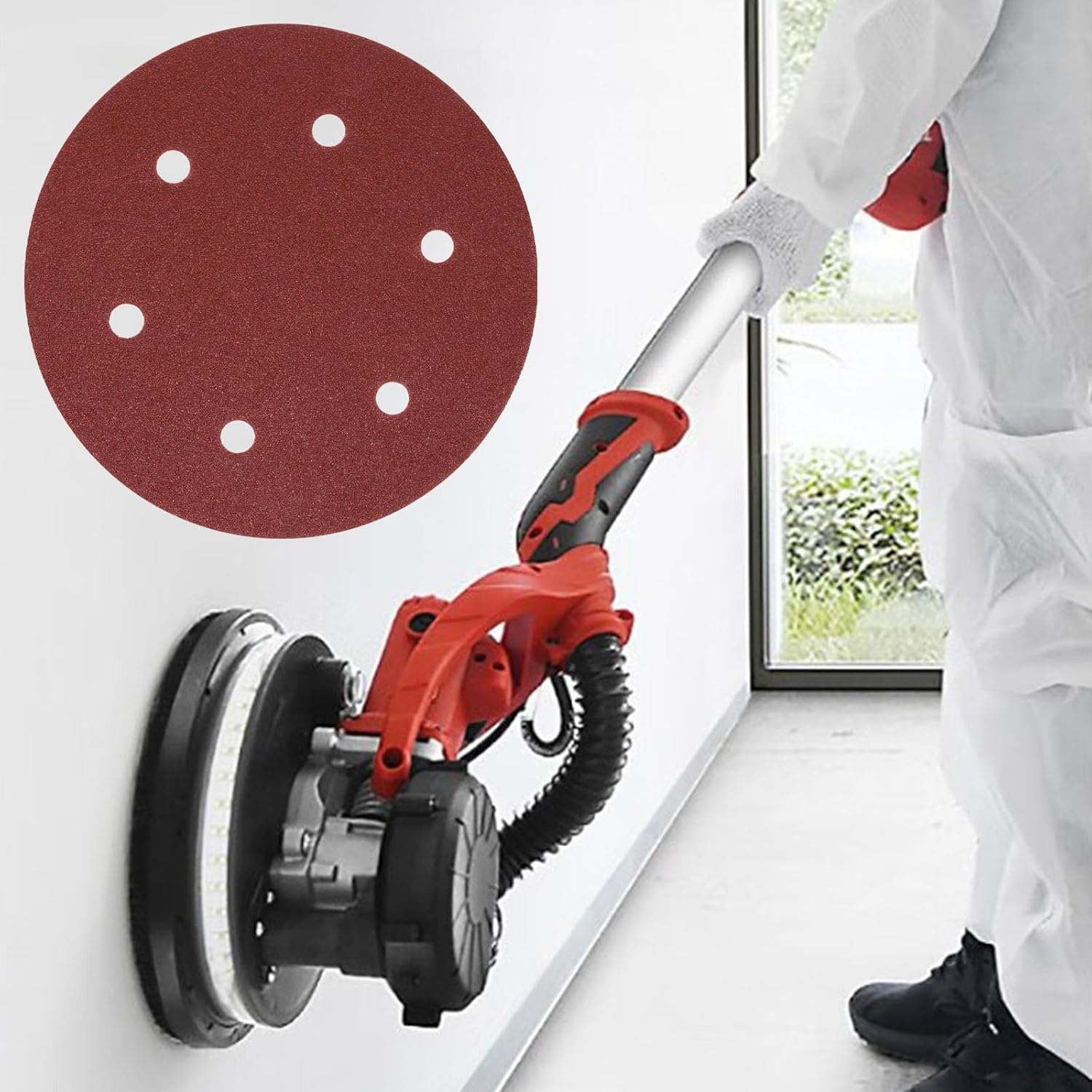 9 Inch 6 Holes 225 MM Wall San - Woodworking Wallpaper recension och pris