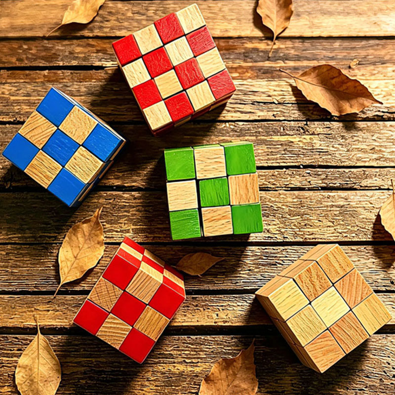 Square Snake Cube Wooden Brain - Woodworking Kids Toys recension och pris