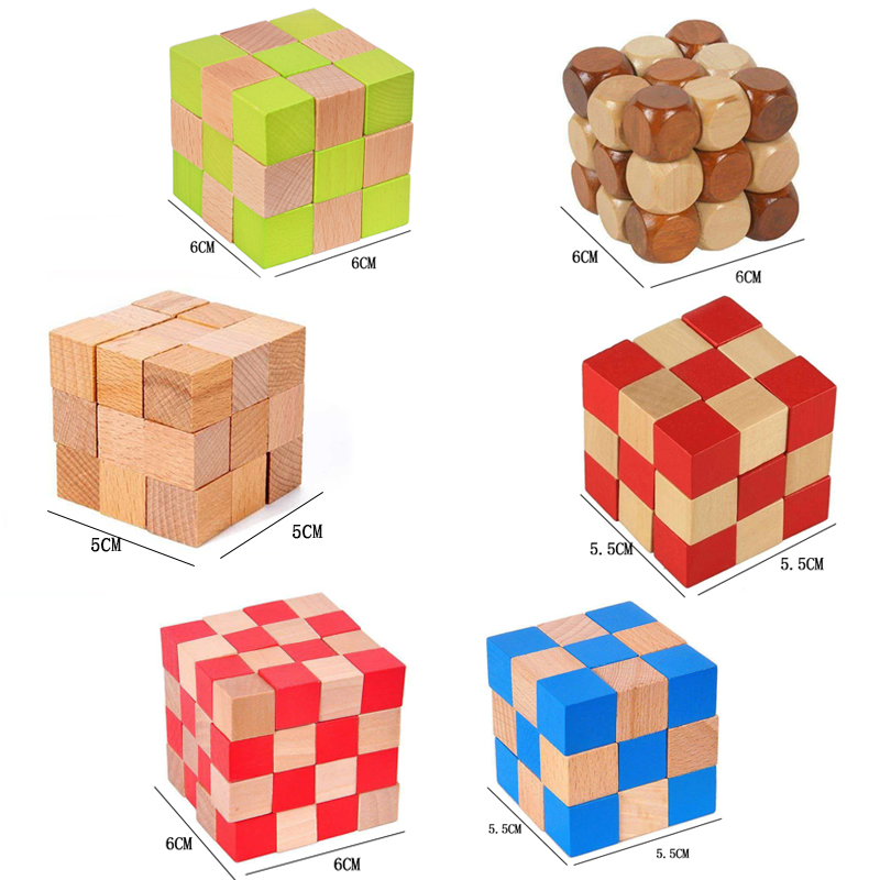 Square Snake Cube Wooden Brain - Woodworking Kids Toys recension och pris