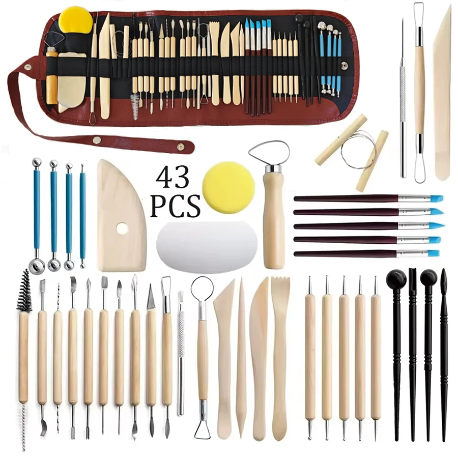 8-61PCS Pottery Tool Set - Cer - Wood Chisel Set recension och pris