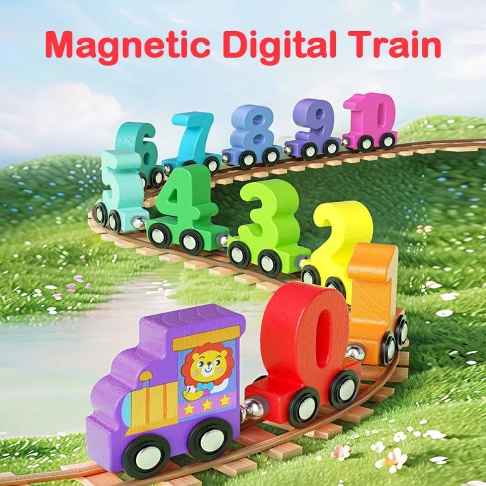 1set 0-10 Number Digital Train - Woodworking Kids Toys recension och pris