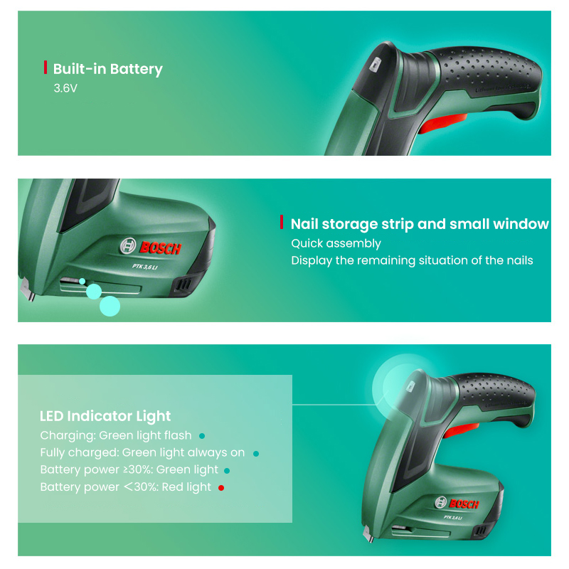 Bosch PTK 3.6 Li Cordless Nail - Woodworking Nails recension och pris