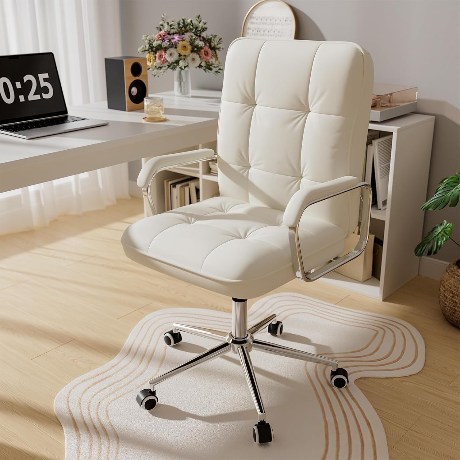 Mid Back Leather Office Desk C - Woodworking Desk Chair recension och pris
