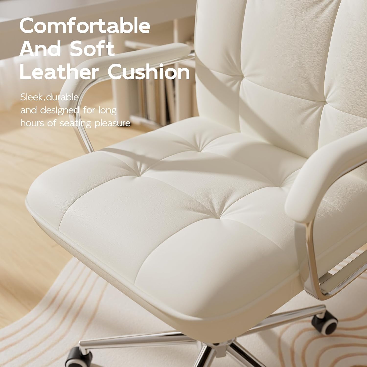 Mid Back Leather Office Desk C - Woodworking Desk Chair recension och pris
