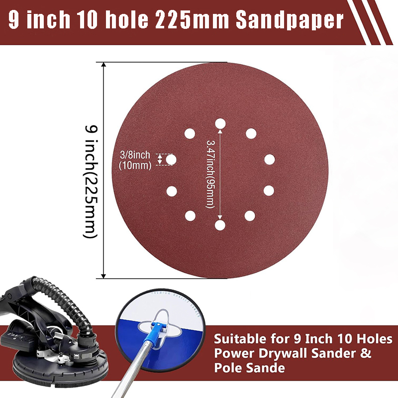 20 Pcs 9 Inch 225mm10 Hole Wal - Woodworking Wallpaper recension och pris