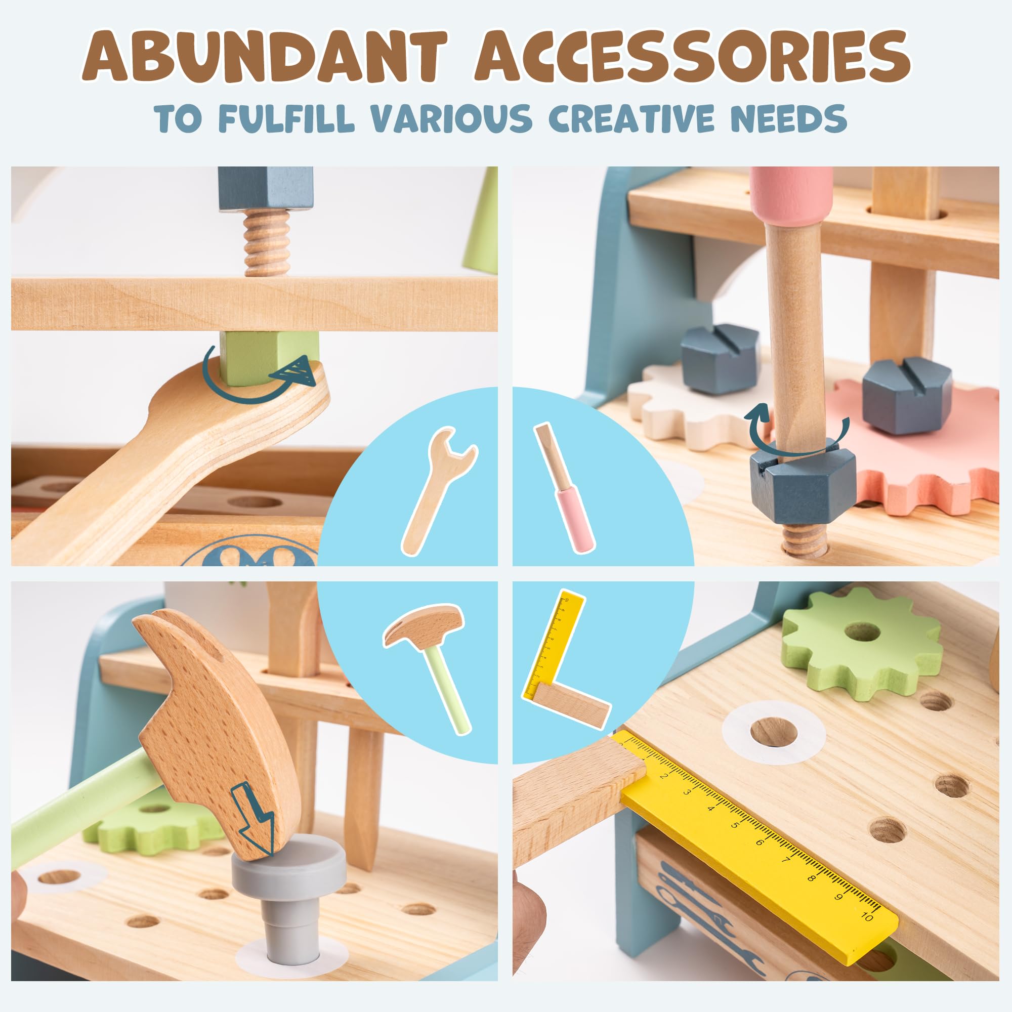 ROBUD Mini Wooden Play Tool Wo - Woodworking Shop recension och pris