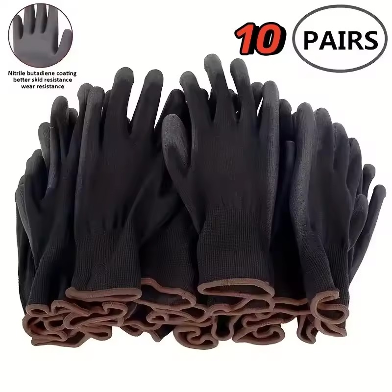 10 Pairs Durable Safety Gloves - Woodworking Gloves recension och pris