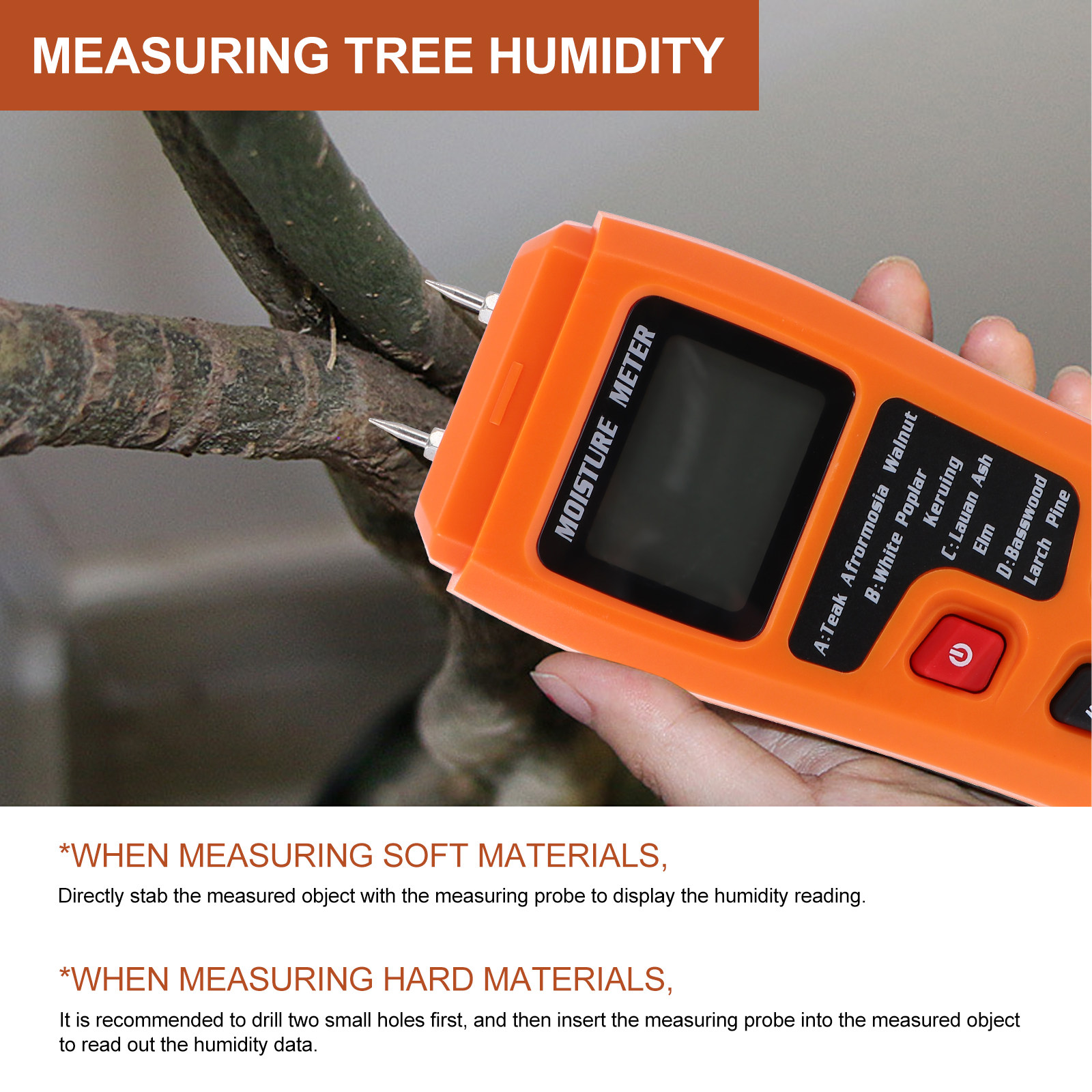 1Pcs Moisture Meter Profession - Woodworking Wallpaper recension och pris