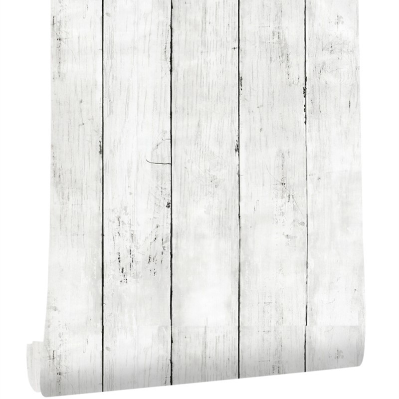 Ivory white retro imitation wo - Woodworking Wallpaper recension och pris
