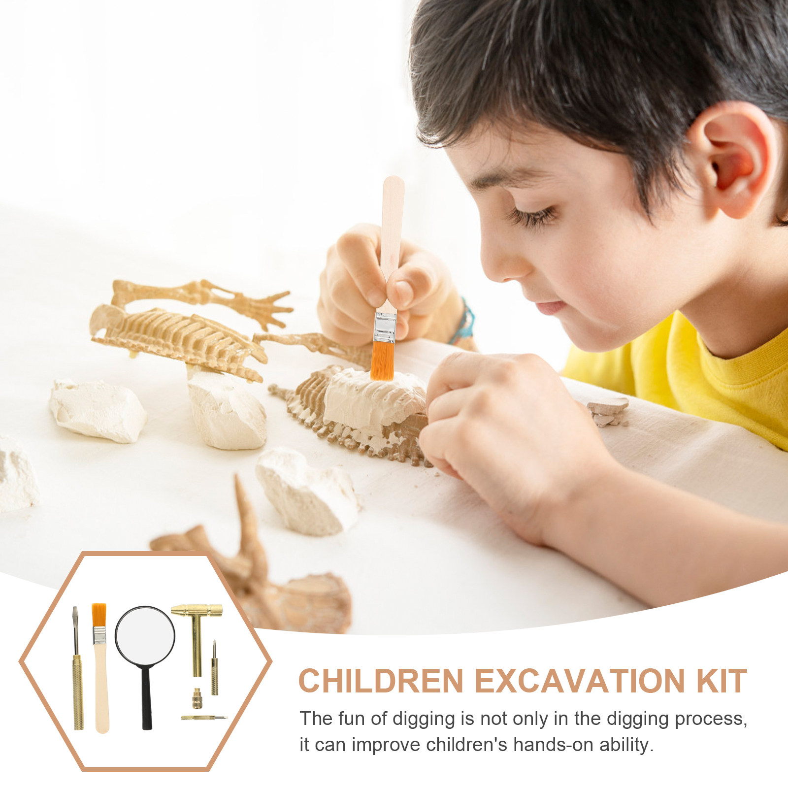 1Set Kid Excavation Tool Set S - Wood Chisel Set recension och pris