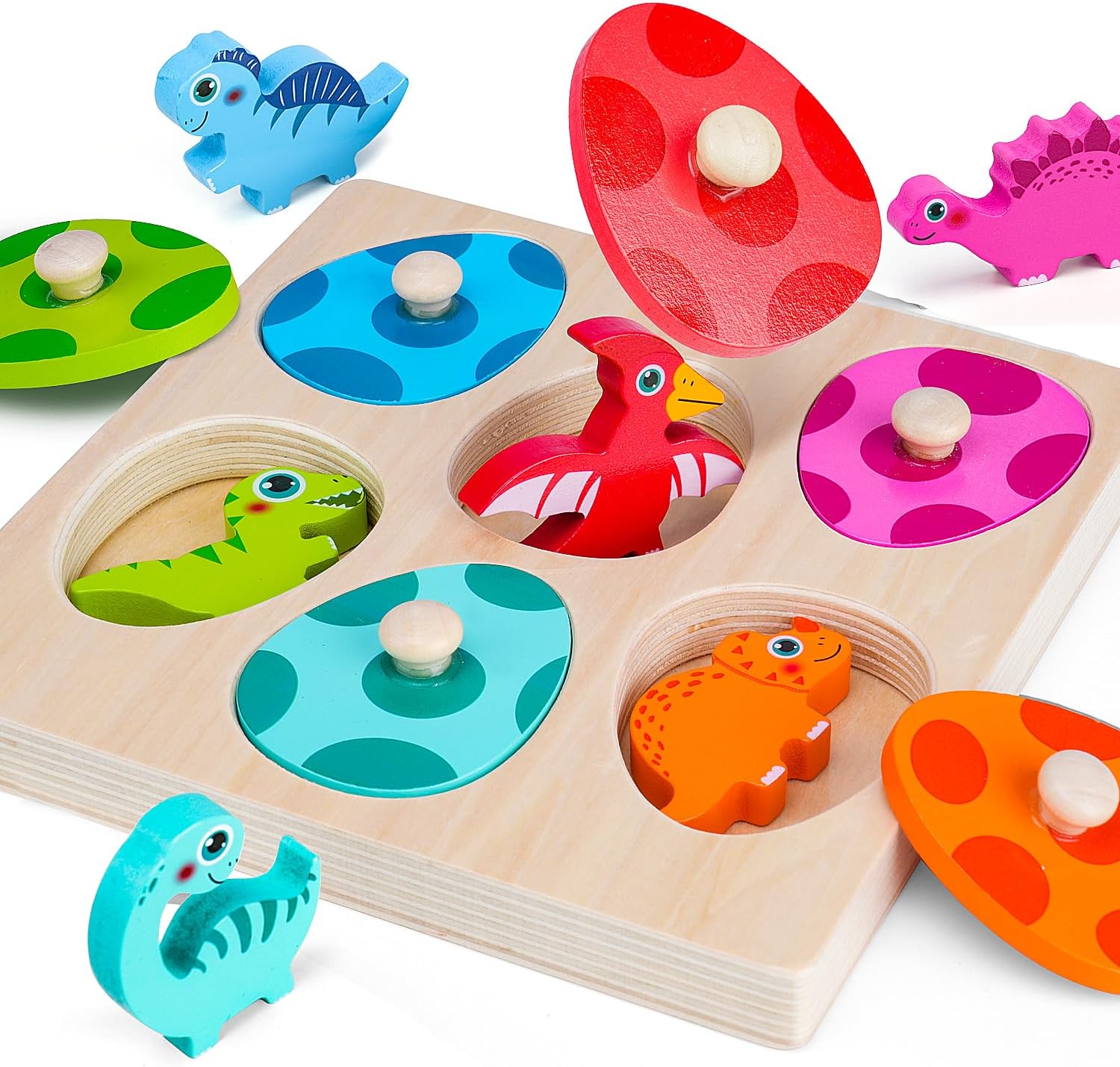 Wooden Dinosaur Jigsaw Puzzle  - Woodworking Kids Toys recension och pris
