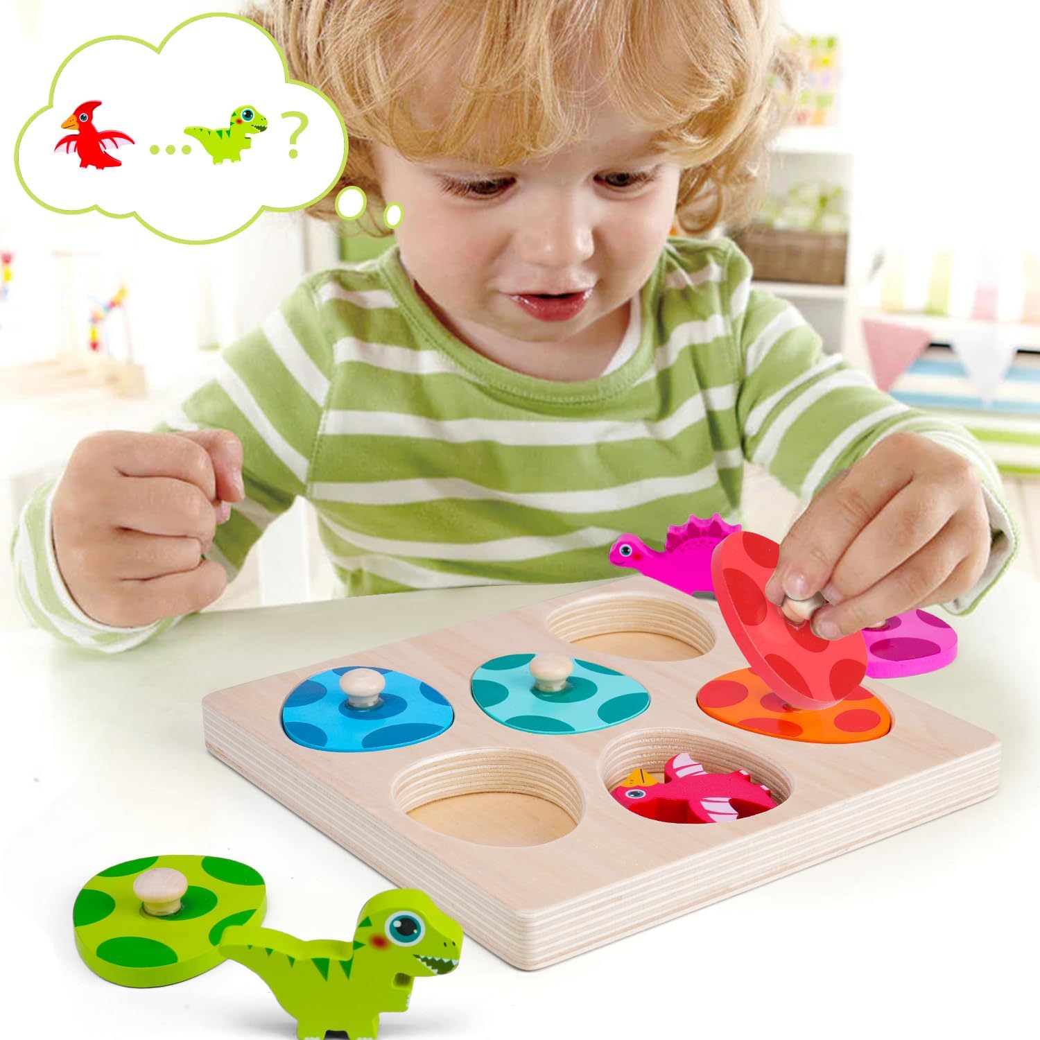 Wooden Dinosaur Jigsaw Puzzle  - Woodworking Kids Toys recension och pris