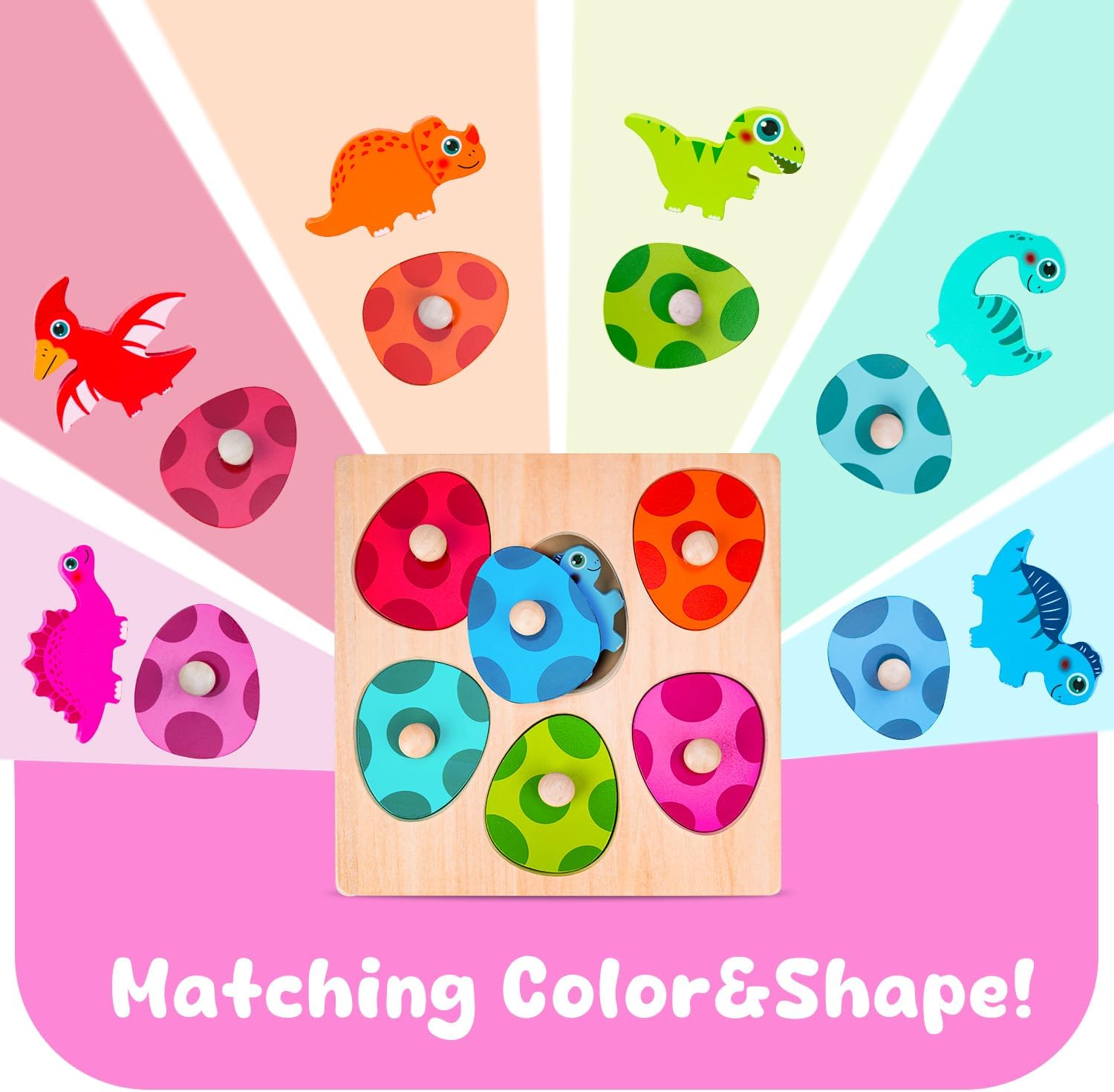 Wooden Dinosaur Jigsaw Puzzle  - Woodworking Kids Toys recension och pris