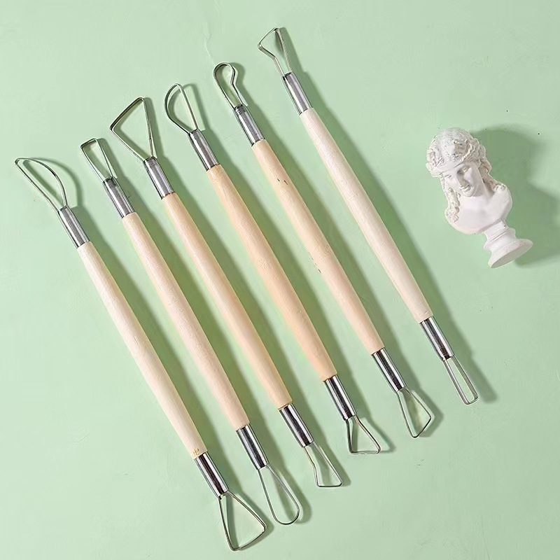 6PCS wooden handle wax pottery - Wood Chisel Set recension och pris